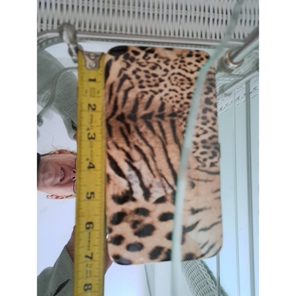 Animal Print Hard Case Wallet Credit Card Slots Tan Cheeta, Leopard, Zebra Print - Picture 7 of 8